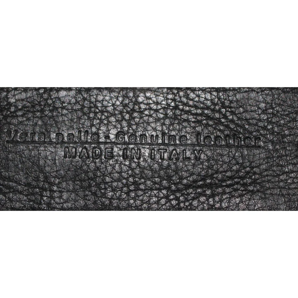 Veneta Cinture NWT Classic Belt Size 115 (US 44) in Black Leather Made in Italy